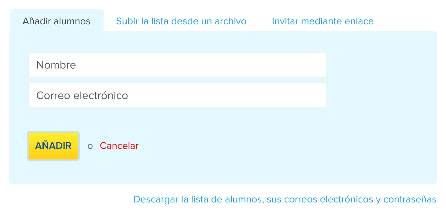 ¿Cómo pasar las contraseñas a los estudiantes?