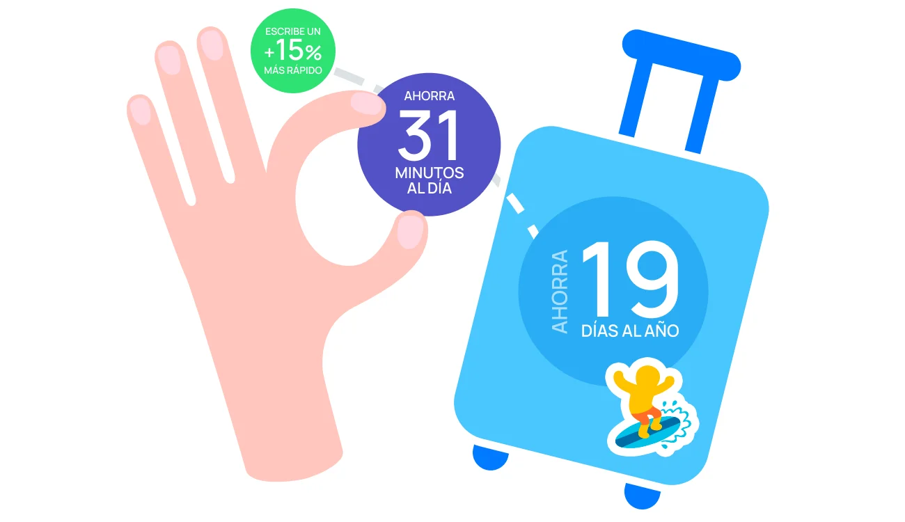 Estudio de velocidad de escritura: ahorra hasta 19 días al año