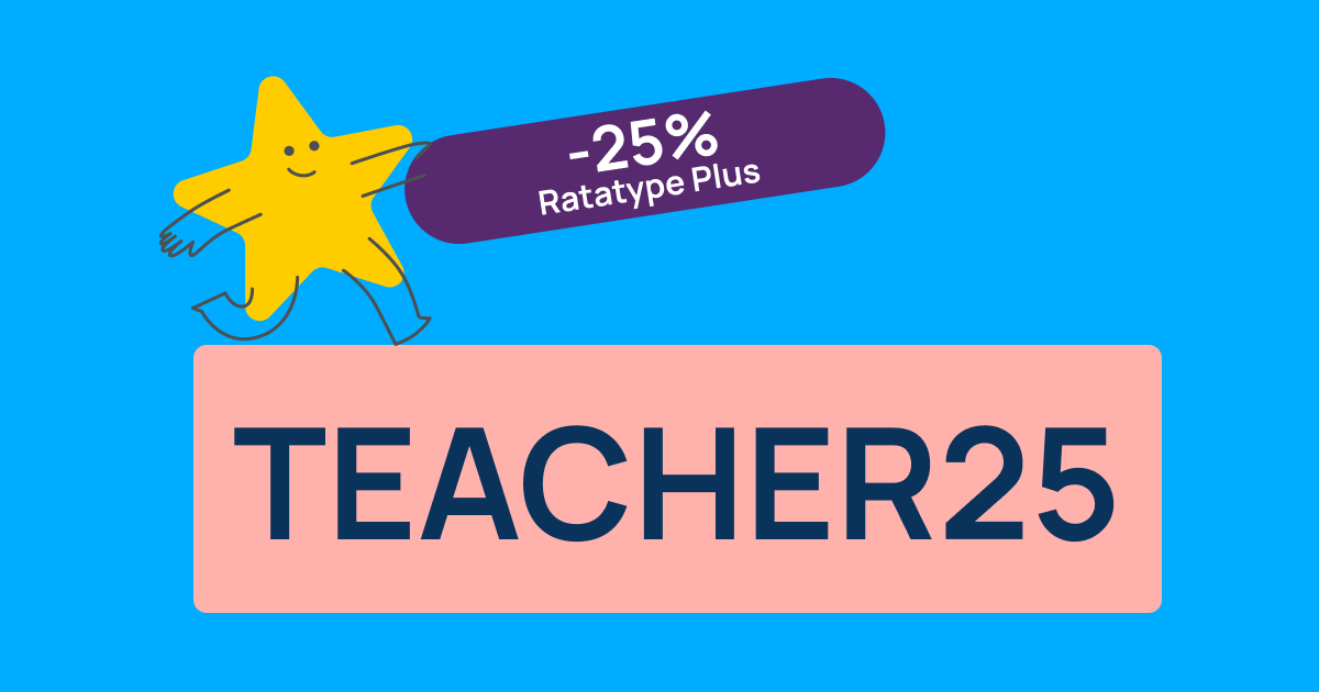 25 % de descuento en Ratatype Plus por el Día del Profesor con el código TEACHER25